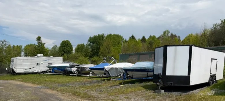 Boat and RV storage in Clark, PA with convenient outdoor parking for recreational vehicles